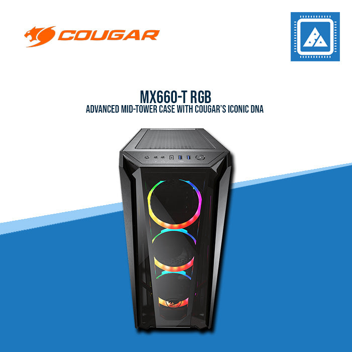 COUGAR MX660 T RGB / MID-TOWER / ARGB VK120*3FAN / TEMPERED GLASS COUGAR MX660 T RGB / MID-TOWER / ARGB VK120*3FAN / TEMPERED GLASS